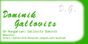 dominik gallovits business card
